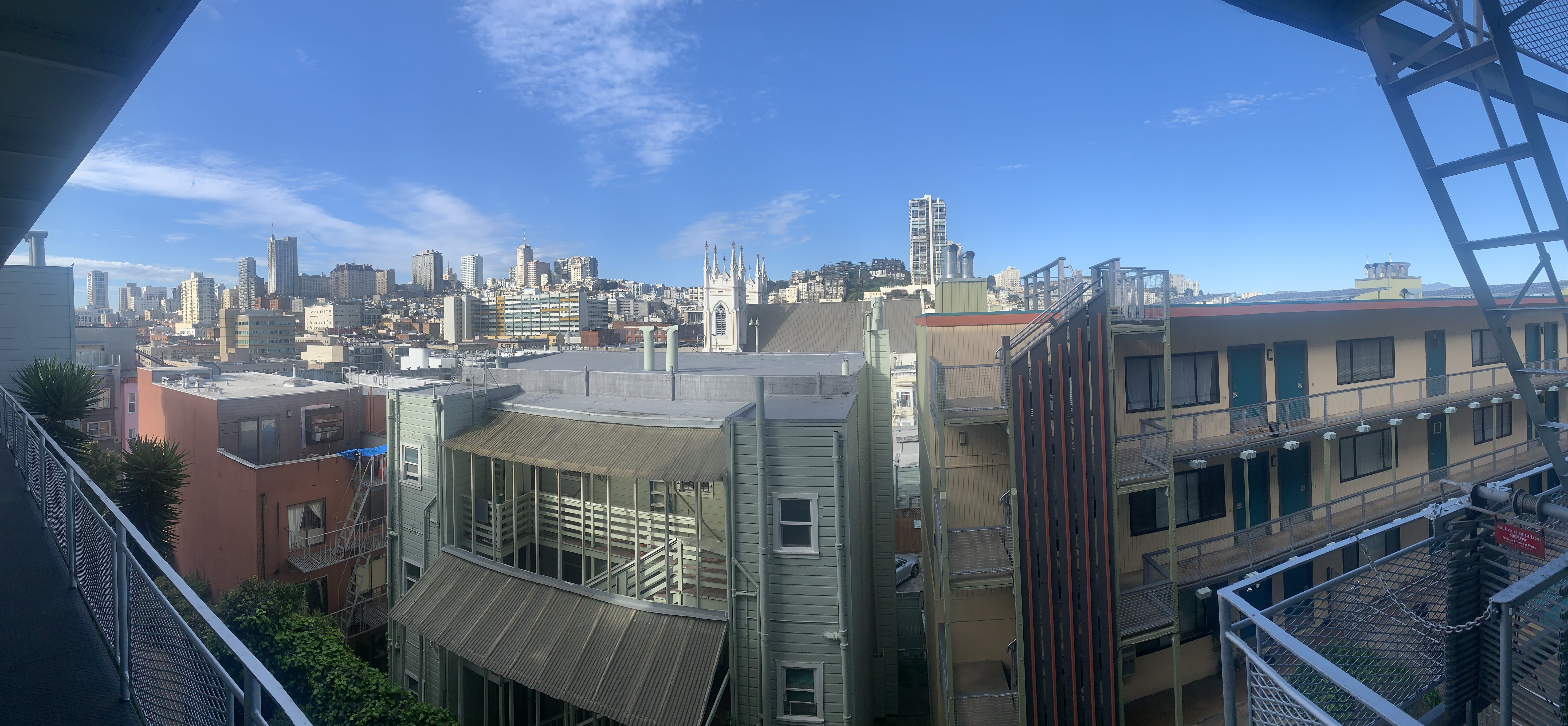 San Francisco city view from balcony