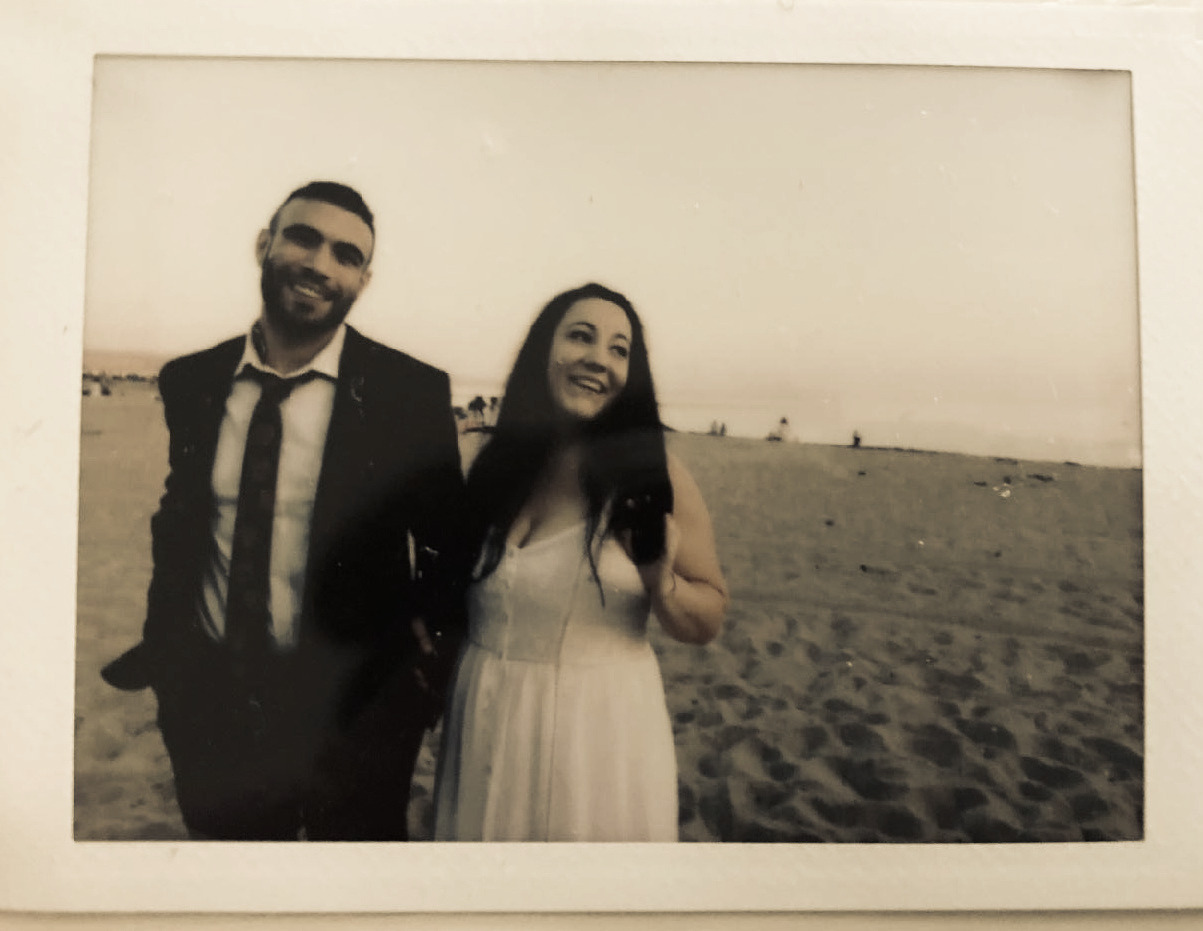 as a couple on the beach