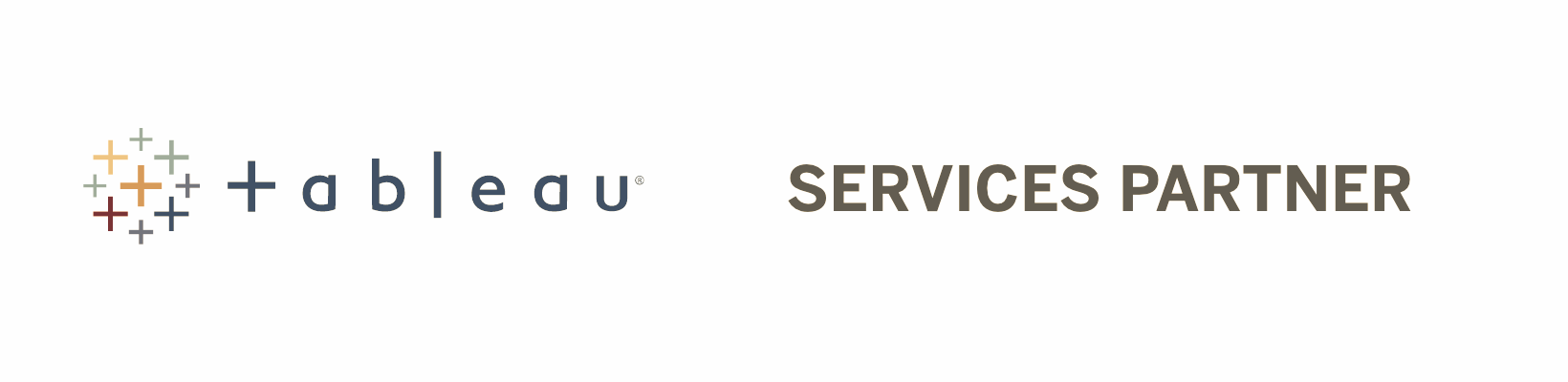 Tableau logo and logotype and Services Partner